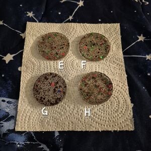 Christmas Phone Grips / Sockets Red & Green Gliter Festive colors